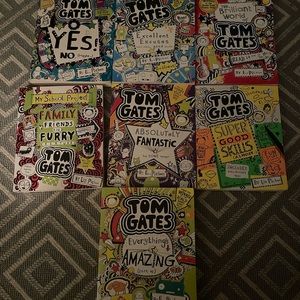 7 Tom Gates by Liz Pichon books; new or read once